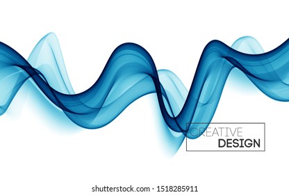 Colored abstract glowing waves. Poster with abstract bright waves.