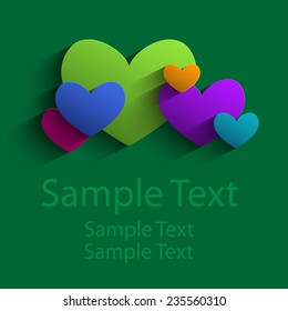 Colored abstract heart