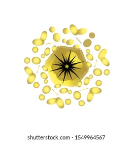 Colored abstract illustration. Isolated white background