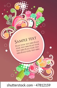 Colored abstract modern banner with space for  text