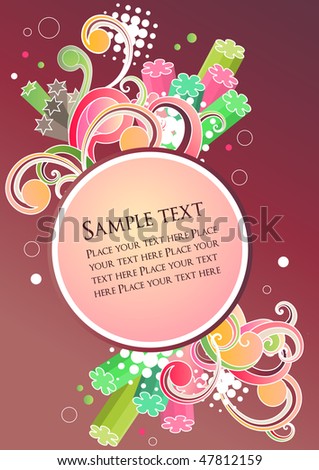 Colored abstract modern banner with space for  text