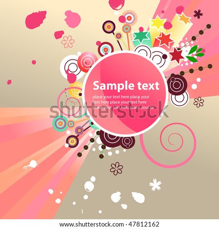 Colored abstract modern banner with space for  text