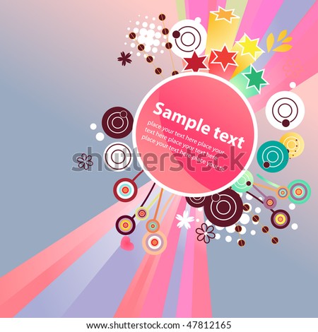 Colored abstract modern banner with space for  text