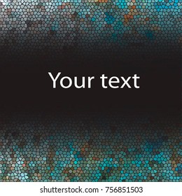 colored abstract mosaic with background and text