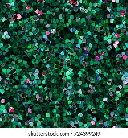 Colored abstract mosaic seamless pattern with transparent objects