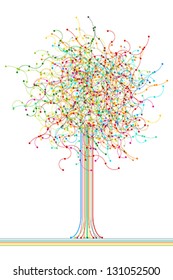 Colored abstract network tree