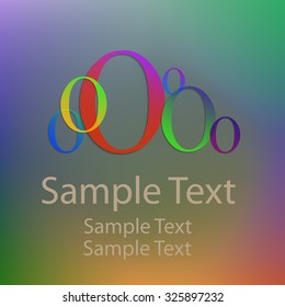 Colored abstract  numbers zero