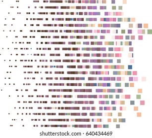 Colored abstract overlapping square pattern, digital generative art for design texture & background.