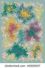 Colored abstract pattern of the eighties: pink, mint, yellow.