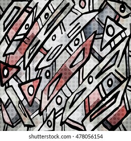 colored abstract pattern graffiti