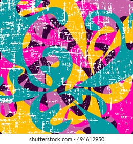 colored abstract pattern graffiti