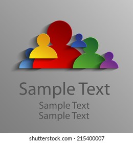 Colored abstract people