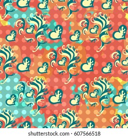 Colored abstract seamless pattern