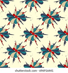 Colored abstract seamless pattern