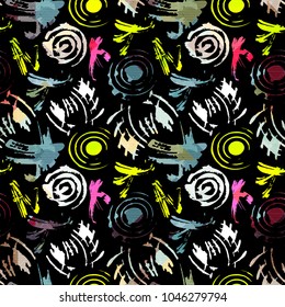 colored abstract seamless pattern in graffiti style. Quality vector illustration for your design