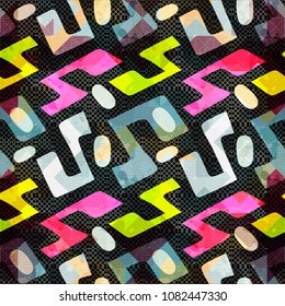 colored abstract seamless pattern in graffiti style quality vector illustration for your design
