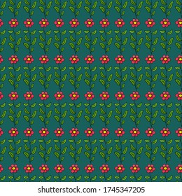 colored abstract seamless vector illustration floral pattern background with flowers fabric print