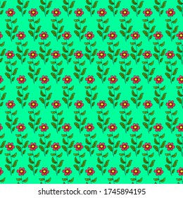fondo de patrón floral abstracto sin fisuras de la ilustración vectorial colorida con impresión de tela floral