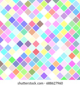 Colored abstract square pattern background - vector illustration from diagonal squares in light tones