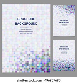 Colored abstract square tile mosaic brochure template design