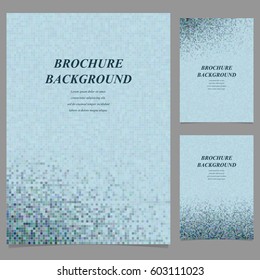Colored abstract square tile mosaic brochure template design