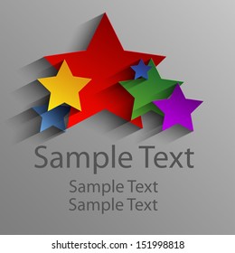Colored abstract stars