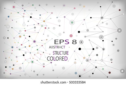 Colored abstract structure of some molecular compound