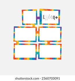 Cuadros de texto abstractos de color para tu texto y titular y cuestionario de medios sociales