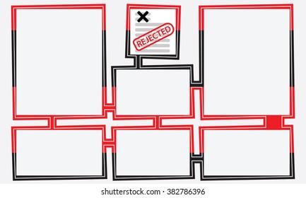 Colored abstract text boxes for your text and questionnaire