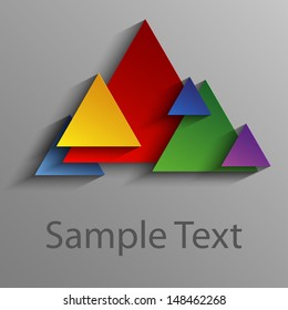 Colored abstract triangles