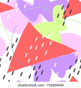 Colored abstract vector seamless pattern