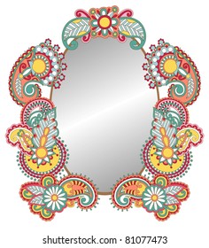 Colored abstract vintage frame