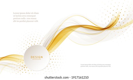 Colored abstract wave background with halftone effect Brochure, banner, poster design template.
