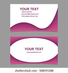 Colored abstract wave design business card template set