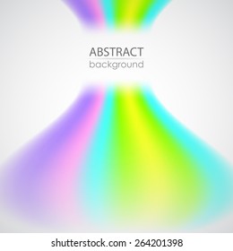 Colored abstract wave on the white background. Vector illustration
