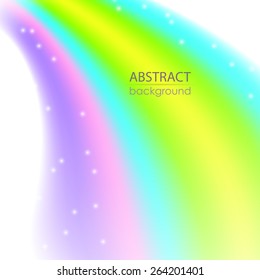 Colored abstract wave on the white background. Vector illustration