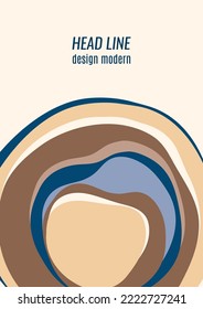 Formas redondeadas de ondas abstractas de color. Plantilla de diseño. Vector