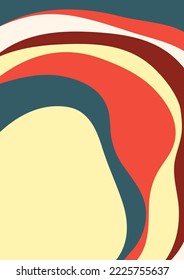 Colored abstract wave round shapes. Design template. Vector