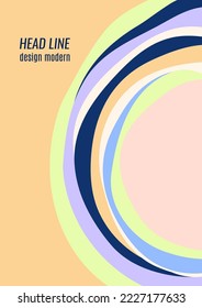 Formas redondeadas de ondas abstractas de color. Plantilla de diseño. Vector