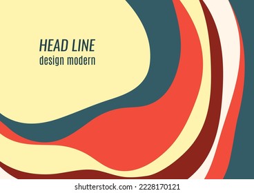 Colored abstract wave round shapes. Design template. Vector