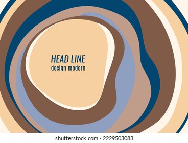 Formas redondeadas de ondas abstractas de color. Plantilla de diseño. Vector