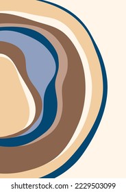 Formas redondeadas de ondas abstractas de color. Plantilla de diseño. Vector
