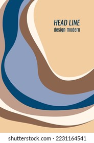 Formas redondeadas de ondas abstractas de color. Plantilla de diseño. Vector