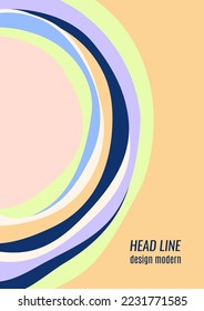Formas redondeadas de ondas abstractas de color. Plantilla de diseño. Vector