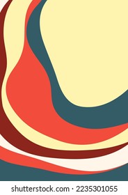 Colored abstract wave round shapes. Design template. Vector