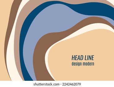 Colored abstract wave round shapes. Design template. Vector