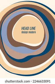 Formas redondeadas de ondas abstractas de color. Plantilla de diseño. Vector