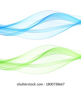 Olas abstractas de colores. Diseño de pancartas. Plantilla de presentación. Conjunto de ondas