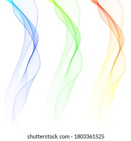 Colored abstract waves. Banner layout. Presentation template. Set of waves