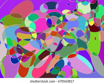 colored abstraction. geometric shapes. bubbles. the boiling water.